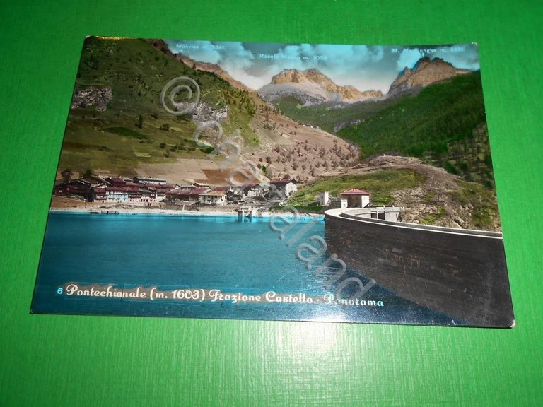 Cartolina Pontechianale - Frazione Castello - Panorama 1958 | Immagine Gallery 2