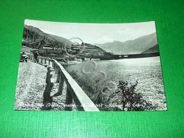 Cartolina Pontechianale ( Valle Varaita ) - Riflessi sul Lago …