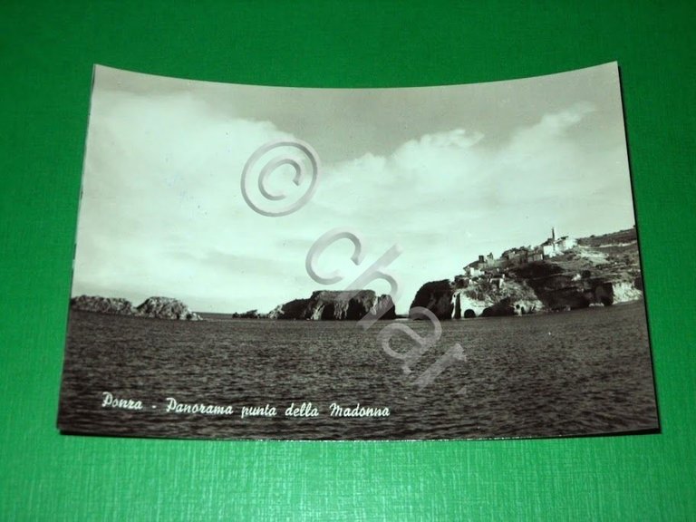 Cartolina Ponza - Panorama punta della Madonna 1960 ca