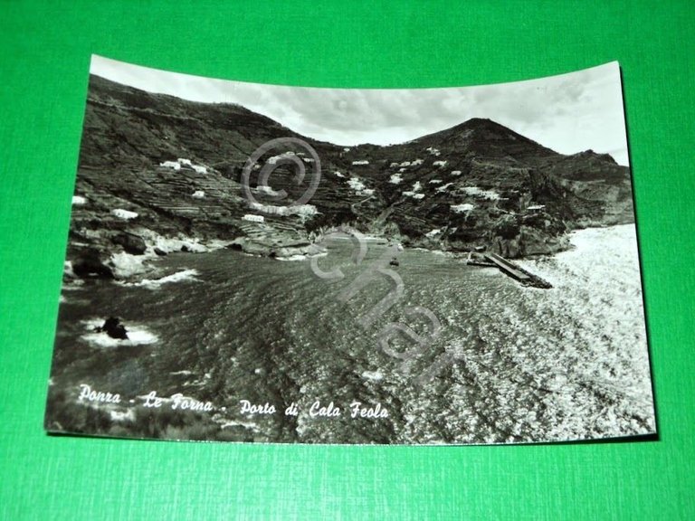 Cartolina Ponza - Porto di Cala Feola 1960 ca