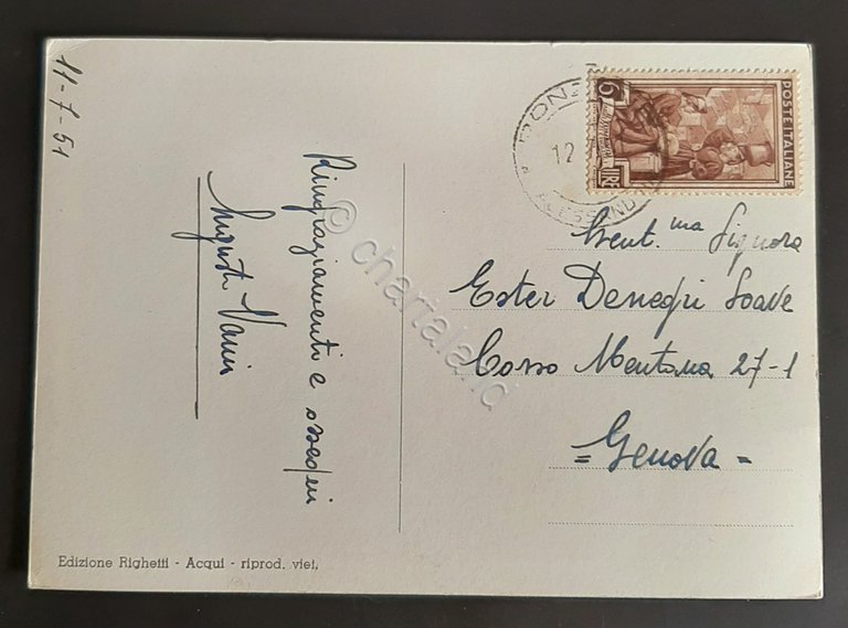 Cartolina Ponzone - Panorama - 1951 | Immagine Gallery 2