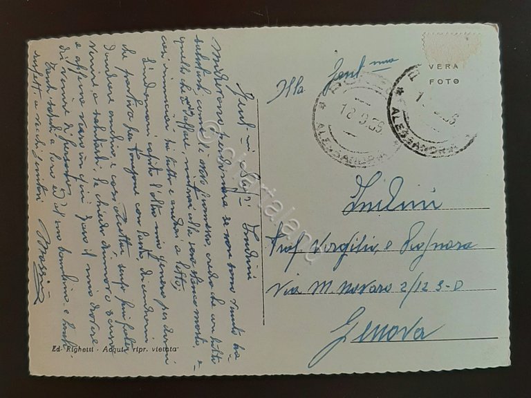 Cartolina Ponzone d' Acqui - Panorama - 1956