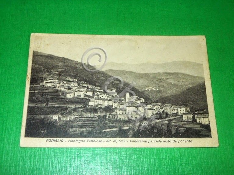 Cartolina Popiglio - Montagna Pistoiese - Panorama parziale 1935 ca.