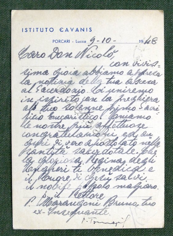 Cartolina Porcari - Panorama - 1948