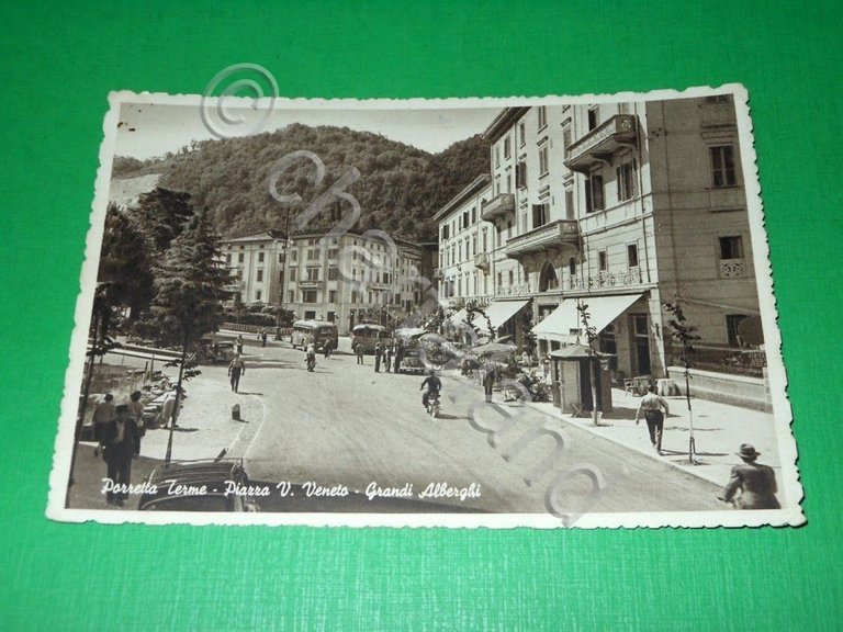 Cartolina Porretta Terme - Piazza V. Veneto - Grandi Alberghi …