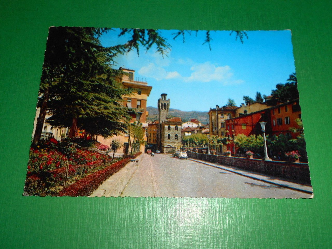 Cartolina Porretta Terme - Via Matteotti 1969.
