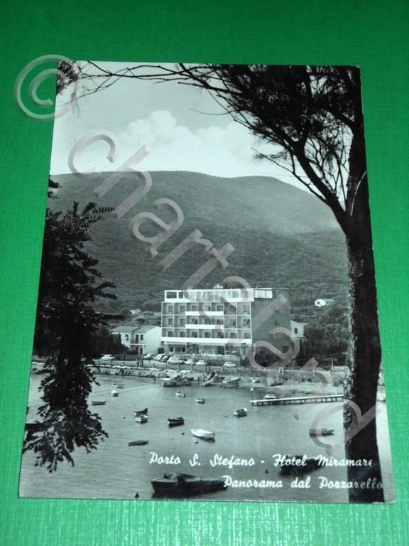 Cartolina Porto S. Stefano - Hotel Miramare - Panorama dal …