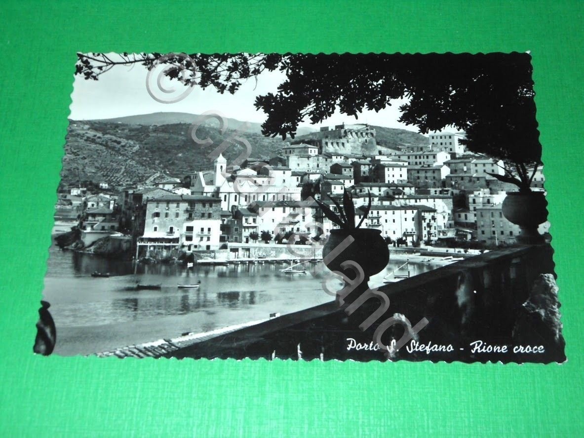 Cartolina Porto Santo Stefano - Rione Croce 1950 ca.