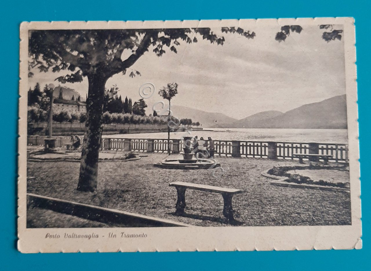 Cartolina Porto Valtravaglia - Un Tramonto - 1941