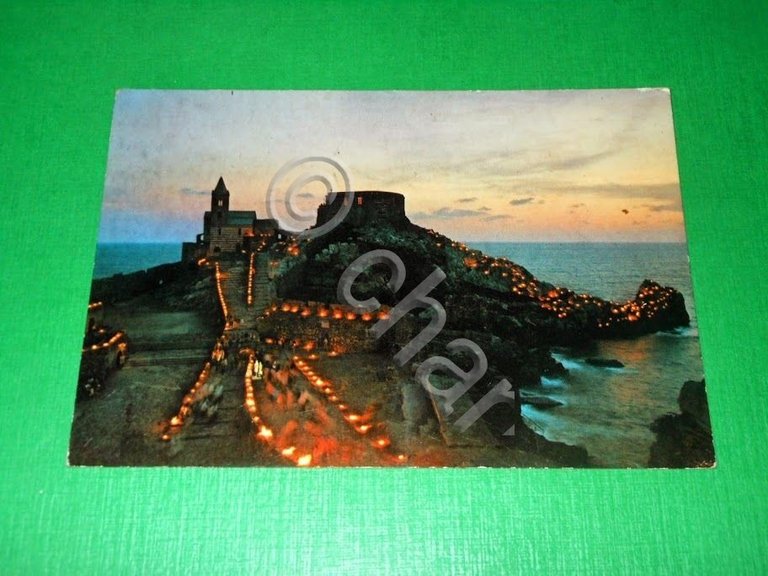 Cartolina Porto Venere - Festa della Madonna Bianca - Luminaria …