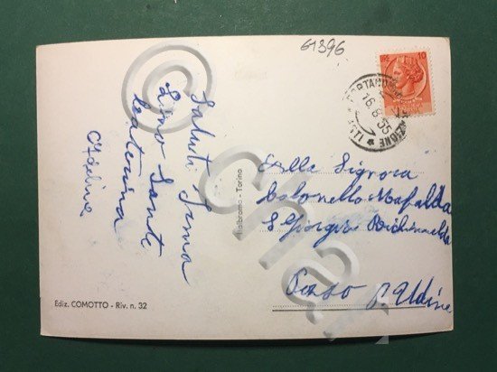 Cartolina Portocomaro - Stazione - 1955