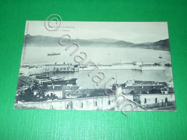 Cartolina Portoferraio - Golfo e Darsena 1910 ca