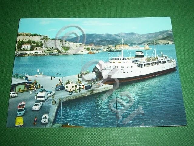 Cartolina Portoferraio - Il porto e motonave Aethalia 1967 | Immagine Gallery 2