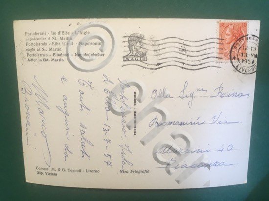 Cartolina Portoferraio - Isola D'Elba - L'Aquila Napoleonica a S.Martino …