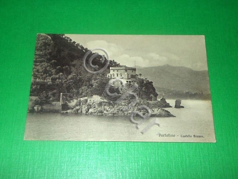 Cartolina Portofino - Castello Brown 1910 ca.