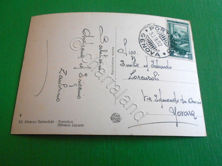 Cartolina Portofino - Panorama 1952.