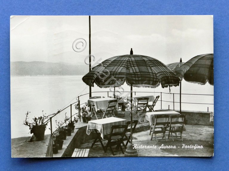 Cartolina Portofino - Ristorante Aurora - 1966