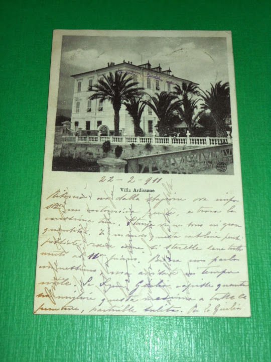 Cartolina Portofino - Villa Ardissone 1911.