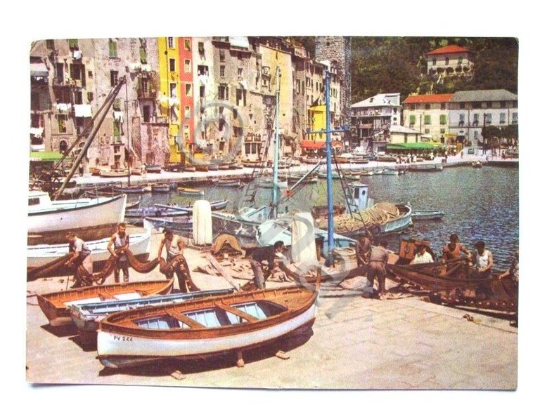 Cartolina Portovenere ( La Spezia ) - La marina 1961