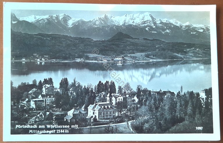 Cartolina Pörtschach am Wörthersee con il Mittagskogel - 1955 | Immagine Gallery 1