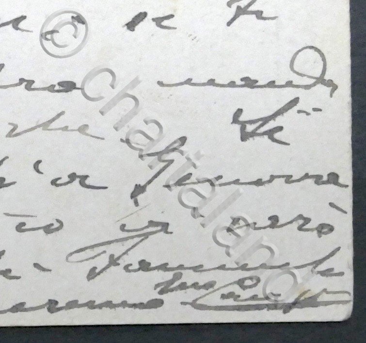 Cartolina postale con autografo del Generale Enrico Caviglia - 1899 | Immagine Gallery 2