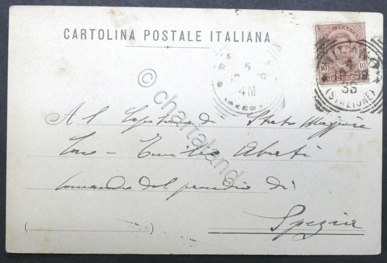 Cartolina postale con autografo del Generale Enrico Caviglia - 1899 | Immagine Gallery 3