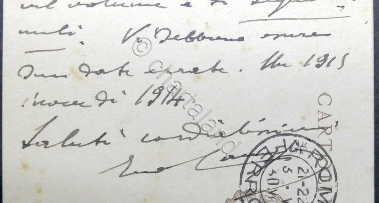 Cartolina postale con autografo del Generale Enrico Caviglia - Maggio … | Immagine Gallery 2