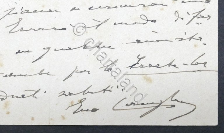 Cartolina postale con autografo del Generale Enrico Caviglia 1930 | Immagine Gallery 2