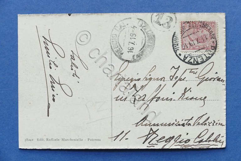 Cartolina Potenza - Palazzo del Banco di Napoli - Ingresso …