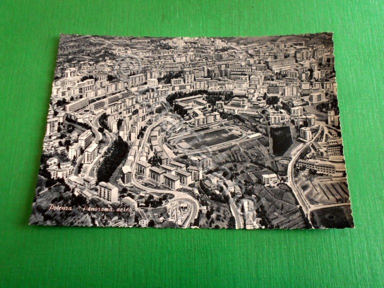 Cartolina Potenza - Panorama aereo 1955 ca