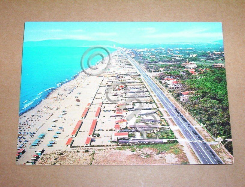 Cartolina Poveromo ( Ronchi ) - Panorama aerea 1972.