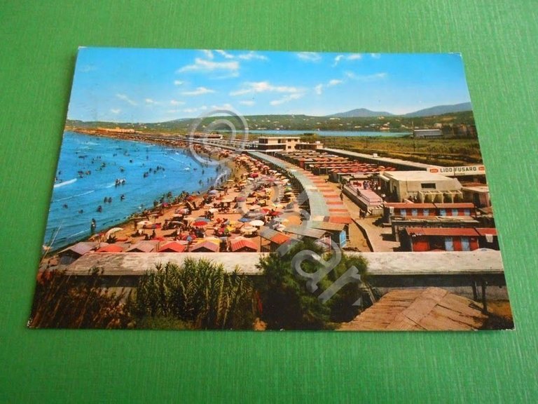 Cartolina Pozzuoli - Torregaveta - Spiaggia Romana 1968.