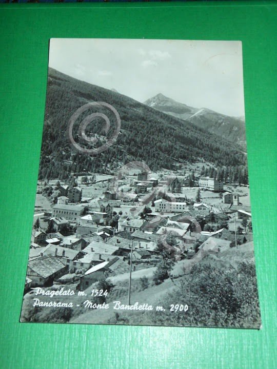 Cartolina Pragelato - Panorama - Monte Banchetta 1962.
