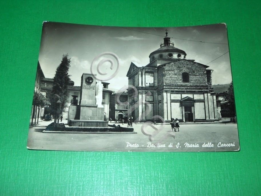 Cartolina Prato - Basilica di S. Maria delle Carceri 1954.