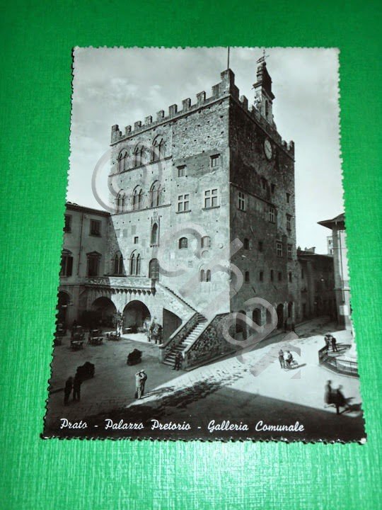 Cartolina Prato - Palazzo Pretorio - Galleria Comunale 1952