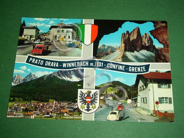 Cartolina Prato Drava - Winnabach - Confine - Grenze 1970 …