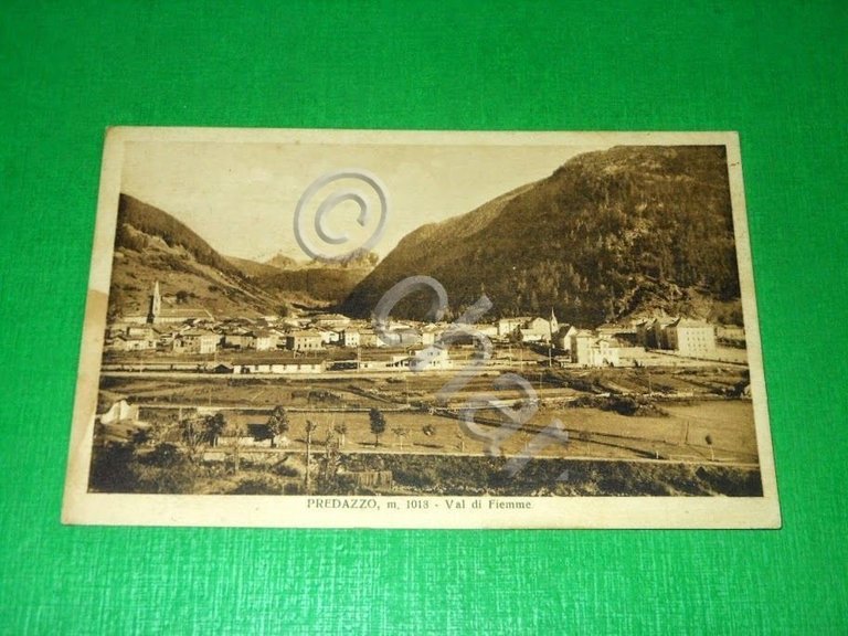 Cartolina Predazzo - Val di Fiemme - Panorama 1934.