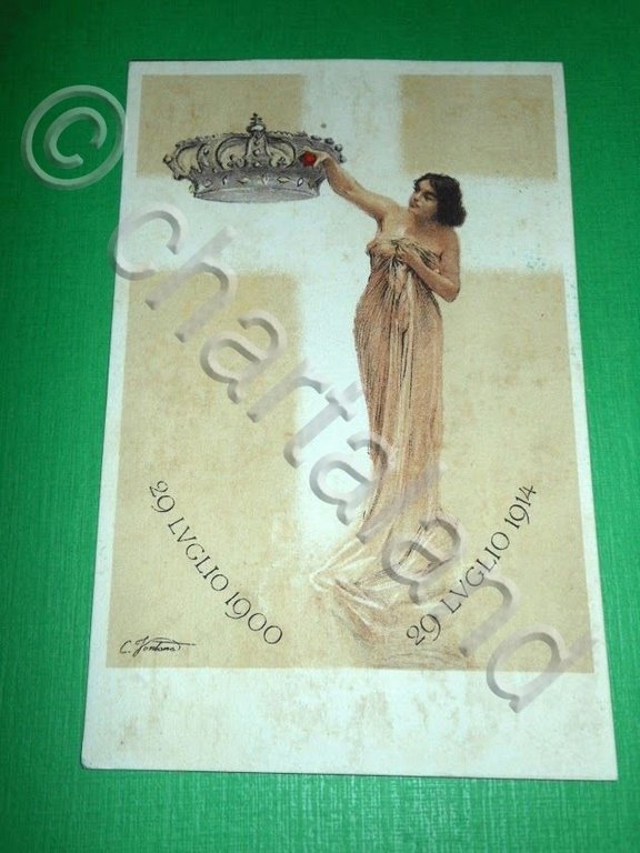 Cartolina Primo Pellegrinaggio Nazionale Cappella Espiatoria Monza 1914