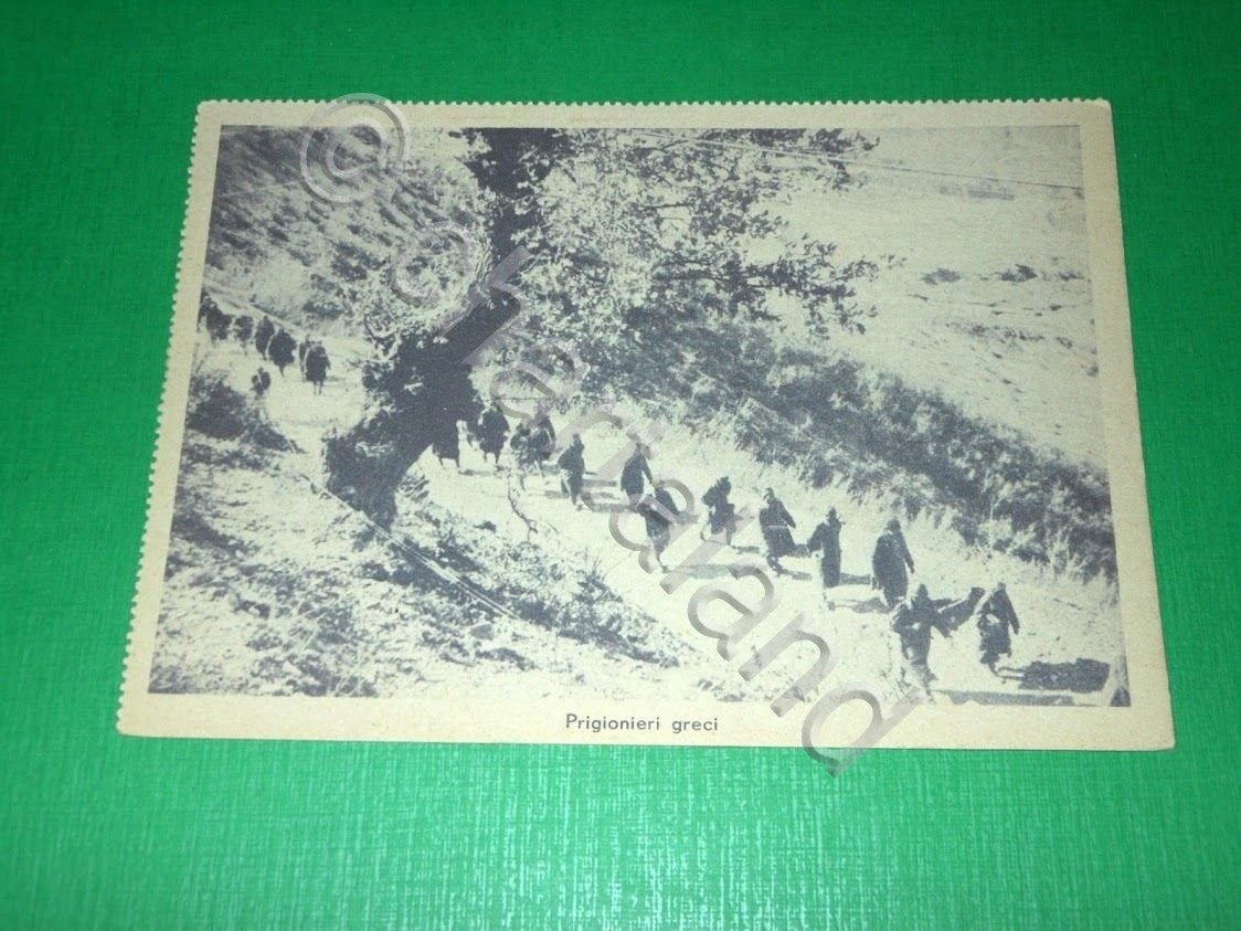 Cartolina Propaganda PNF - Militaria WWII - Prigionieri greci 1942 …