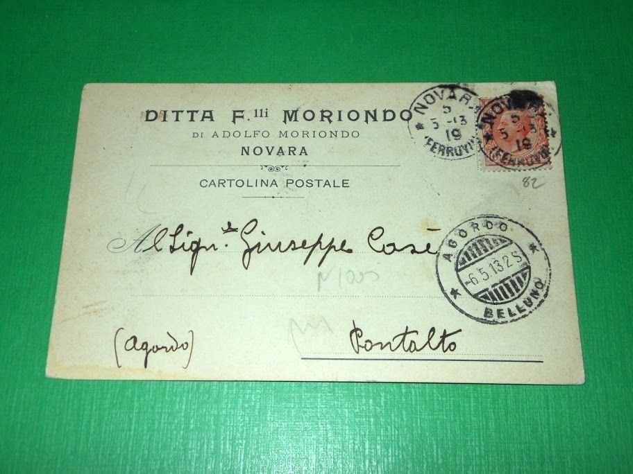 Cartolina Pubblicità - Ditta F.lli Moriondo di Adolfo Moriondo - …