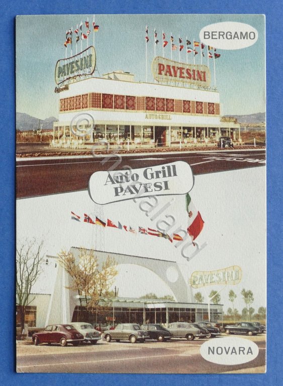 Cartolina Pubblicitaria - Autogrill Pavesi - Bergamo - Novara - …
