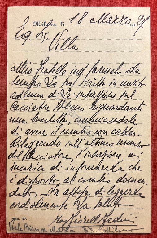 Cartolina Pubblicitaria - Istituto per le Case Popolari - Milano …