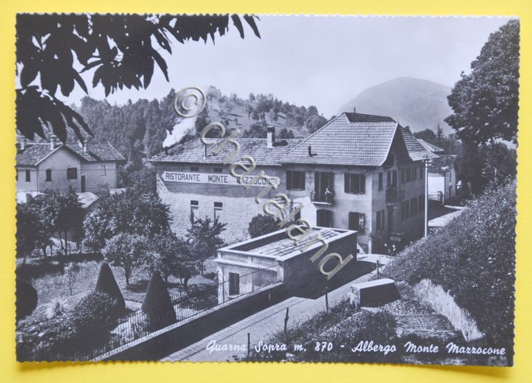 Cartolina Quarna Sopra Albergo Monte Mazzocone 1961