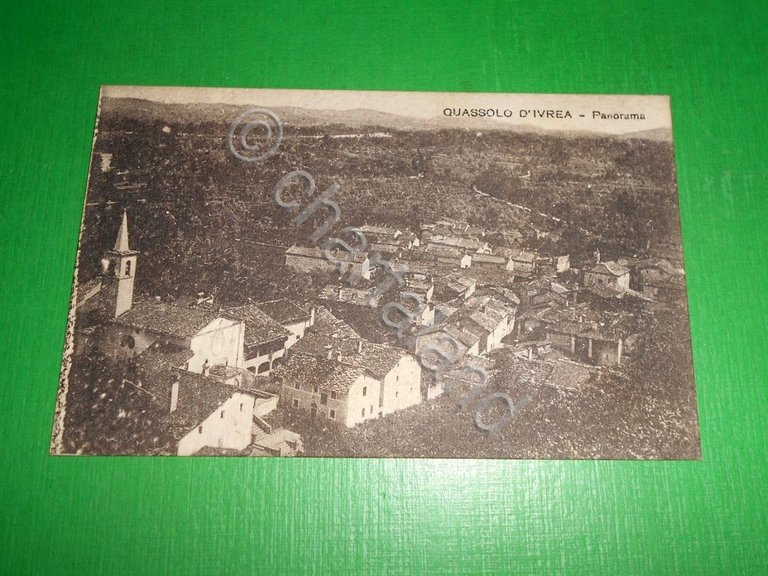 Cartolina Quassolo d' Ivrea - Panorama 1919