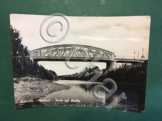 Cartolina Quistello - Mantova - Ponte sul Secchia - 1953