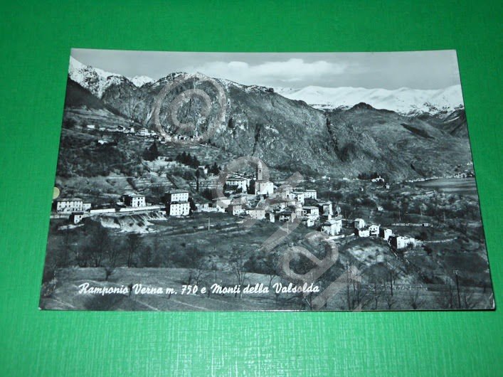 Cartolina Ramponio Verna - Panorama - Monti della Valsolda 1960