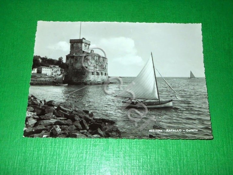 Cartolina Rapallo - Castello 1951.