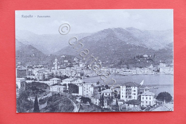 Cartolina Rapallo - Panorama - 1915 ca.