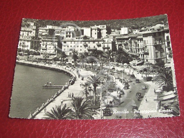 Cartolina Rapallo - Passeggiata a mare 1962