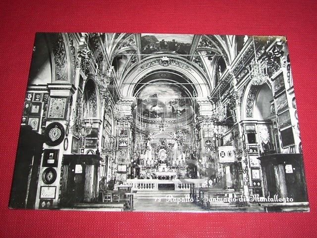 Cartolina Rapallo - Santuario di Montallegro 1955 ca